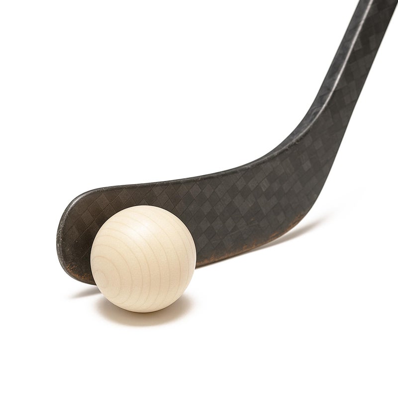 Hockey Revolution Swedish Stickhandling Balls 3-Pack - Hardwood No-Bounce Floorball Training Equipment - for Floor Dribbling Skills, Dekes & Ball Handling Drills - 2-Inch Diameter - Image 2